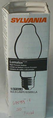 SYLVANIA LUMALUX HIGH PRESSURE SODIUM BULB ET23.5 100W  