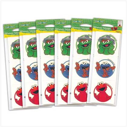 SESAME STREET TEMPORARY TATTOOS 72 TATTOOS TOTAL  