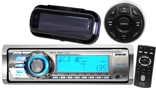 New 208Watt CDXM60UI Marine Boat CD  HD Radio Stereo Cover 2 Remote 