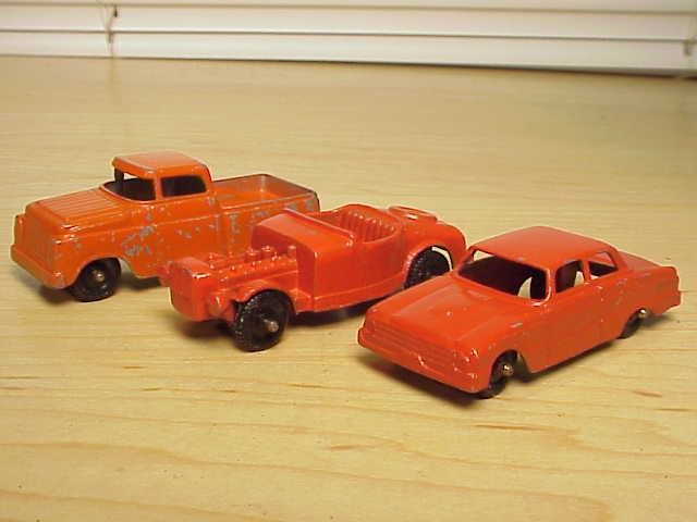 THREE TOOTSIE TOY METAL VEHICLES VG+DEAL  