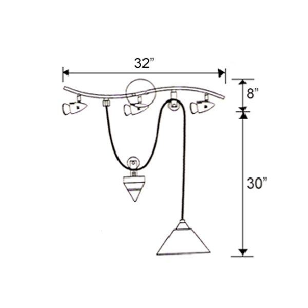 CHROME FINISHED INDOOR TRACK LIGHT FIXTURE , INNH100  