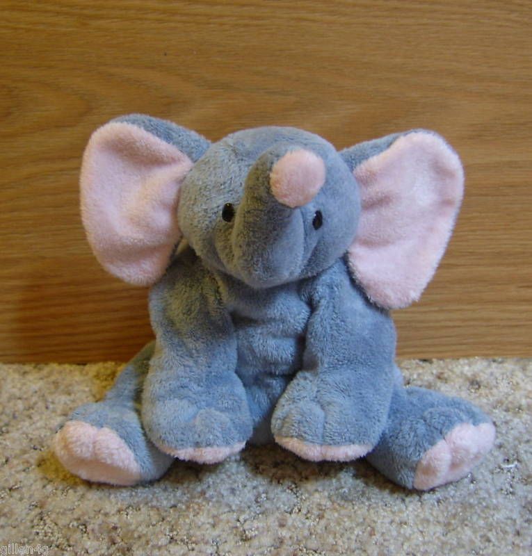 TY INC. 2007 PLUFFIES BABY WINKS THE ELEPHANT SOFT *LN  