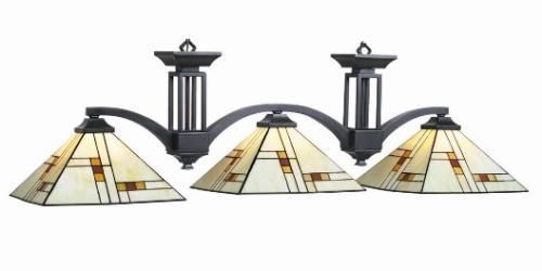 New Brooklyn Stained Glass Pool Billiard Light Fixture  