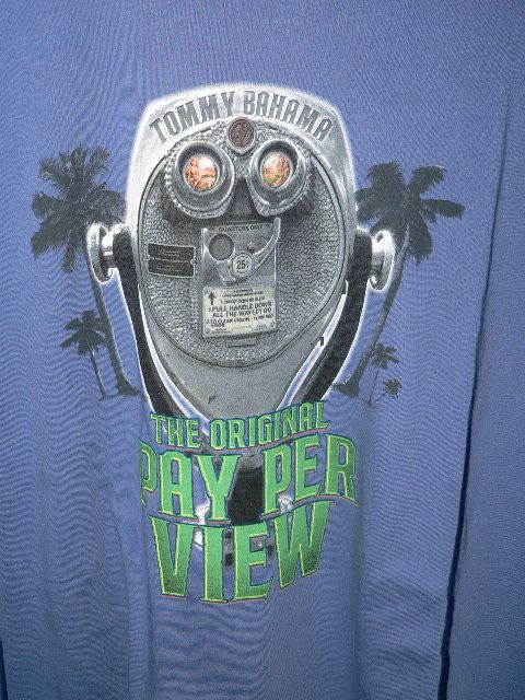 NEW TOMMY BAHAMA ORIGINAL PAY PER VIEW TEE T SHIRT XL NWT  