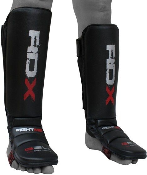 AUTHENTIC RDX PRO ADVANCE PAIR OF LARGE COW HIDE LEATHER GEL SHIN 