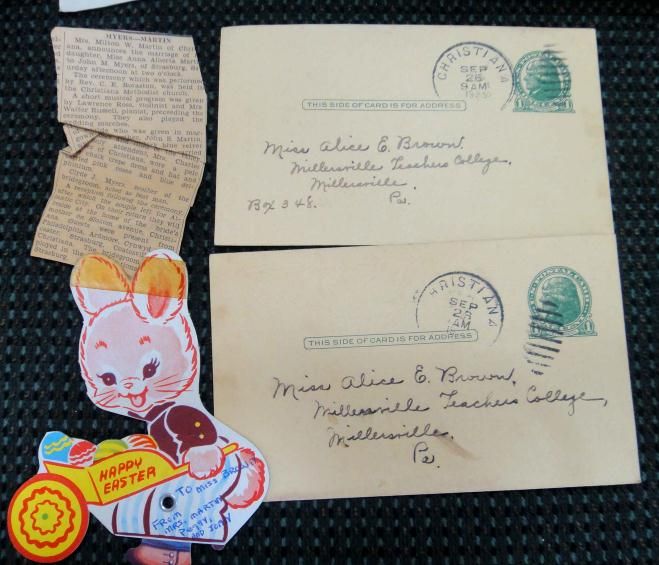 LOT 1930s vintage ALICE BROWN LETTERS christiana pa ★  